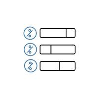 results concept line icon. Simple element illustration. results concept outline symbol design. vector