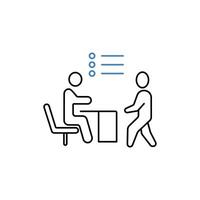 taking test concept line icon. Simple element illustration. taking test concept outline symbol design. vector