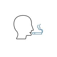 smoking concept line icon. Simple element illustration. smoking concept outline symbol design. vector