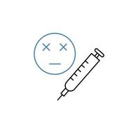 overdose concept line icon. Simple element illustration. overdose concept outline symbol design. vector