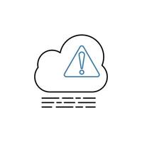 smog concept line icon. Simple element illustration. smog concept outline symbol design. vector