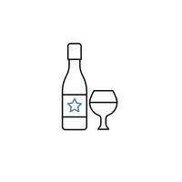 alcohol concept line icon. Simple element illustration. alcohol concept outline symbol design. vector