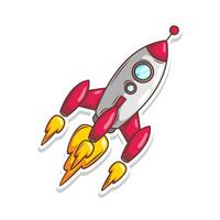 Launching spaceship rocket illustration art vector