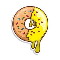 Delicious donut vector hand draw illustration