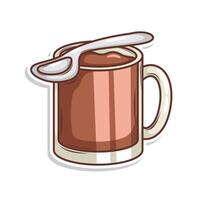 Coffee drink in cup illustration vector