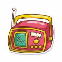 cartoon  classic radio illustration art vector