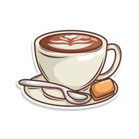 café bebida en taza ilustración vector