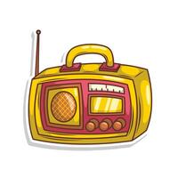 cartoon  classic radio illustration art vector