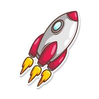 Launching spaceship rocket illustration art vector