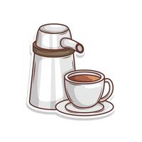 Coffee drink in cup illustration vector