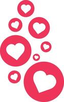 Love and Like Bubble Reaction in Social Media vector