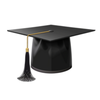 AI generated College graduation cap isolated on transparent background generative AI png