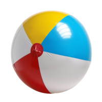 AI generated Colored Inflatable Beach Ball, Ideal for Beachside Fun and Poolside Parties, Isolated on Transparent Background generative AI png