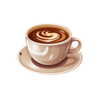 AI generated Cup of coffee isolated on transparent background generative AI png