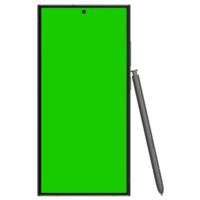 samsung galaxie s24 ultra de face vue écran vert png