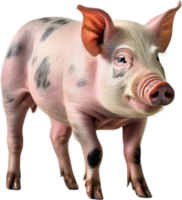 ai généré aquarelle La peinture de une mignonne miniature porc png