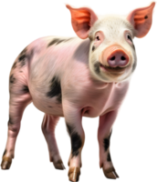 ai generiert Aquarell Gemälde von ein süß Miniatur Schwein png