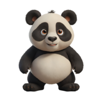 a panda bear with a big smile on its face png