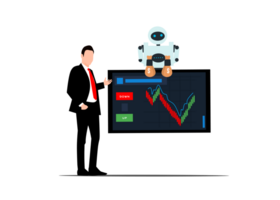 commercio piattaforma robot png