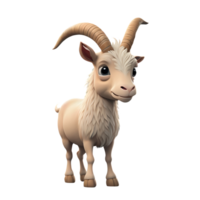 a goat with horns on a transparent background png