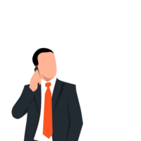 homme affaires, conversation téléphone png