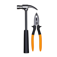 a hammer and pliers on a transparent background png