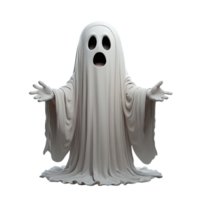 une fantôme avec une blanc visage et mains sur une transparent Contexte png