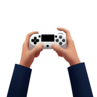 hands holding a video game controller joystick png