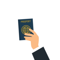 hand holding passport png