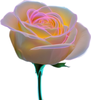 AI generated Glowing roses, Close-up image of Glowing roses flower. png