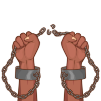 Hands Pose in breaking the handcuffs png