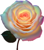 AI generated Glowing roses, Close-up image of Glowing roses flower. png