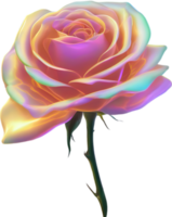 AI generated Glowing roses, Close-up image of Glowing roses flower. png