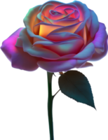 AI generated Glowing roses, Close-up image of Glowing roses flower. png