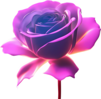 AI generated Glowing roses, Close-up image of Glowing roses flower. png