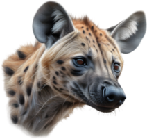 ai generado lápiz de color bosquejo de un hiena. png
