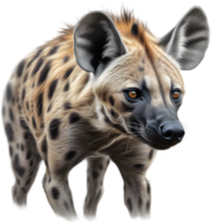 ai gegenereerd gekleurd potlood schetsen van een hyena. png