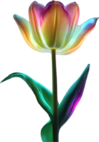 AI generated Glowing Tulip, Close-up image of Glowing tulip flower. png