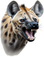 ai gegenereerd gekleurd potlood schetsen van een hyena. png