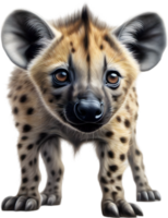 ai gegenereerd gekleurd potlood schetsen van een hyena. png