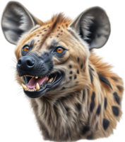 AI generated Colored-pencil sketch of a hyena. png