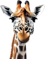 AI generated Colored-pencil sketch of a giraffe. png
