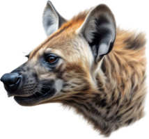 ai gegenereerd gekleurd potlood schetsen van een hyena. png