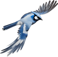 AI generated Watercolor of a Blue Jay bird clipart. png