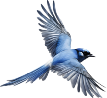 ai généré aquarelle de une bleu geai oiseau clipart. png