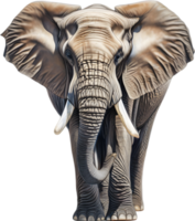 AI generated Colored-pencil sketch of an African elephant. png