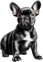 AI generated A cute French Bulldog puppy clipart. png