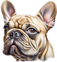 ai generato un' carino francese bulldog cucciolo clipart. png