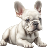 ai généré une mignonne français bouledogue chiot clipart. png