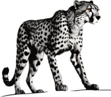 AI generated Close-up painting of a cheetah. png